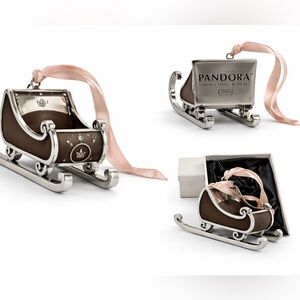Pandora collectible holiday ornament featuring a sleigh design